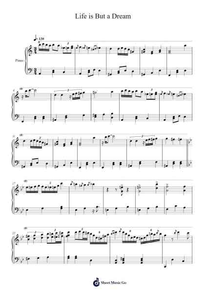 Life is But a Dream Sheet Music by Avenged Sevenfold-Arr.Bettiane Rexpoe