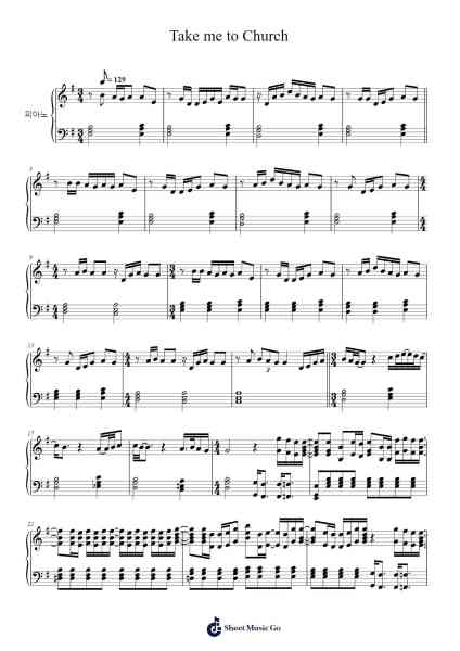 Take me to Church Sheet Music by Hozier-Arr.Thornnah