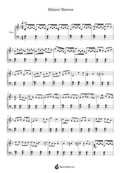 Meteor Shower Sheet Music by cavetown-Arr.Arabias