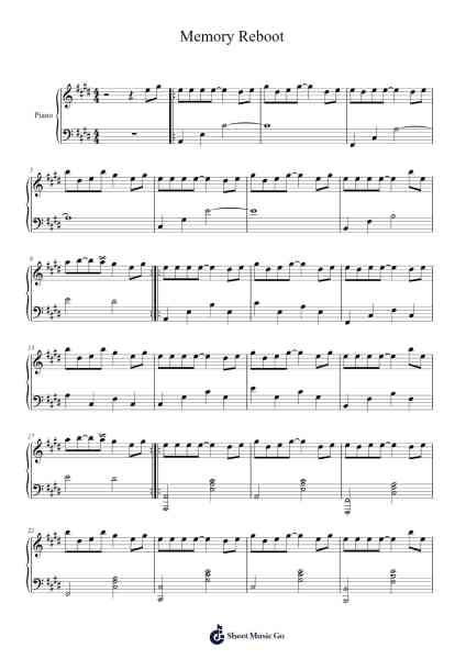 Memory Reboot Sheet Music by Narvent VØJ-Arr.Montyet