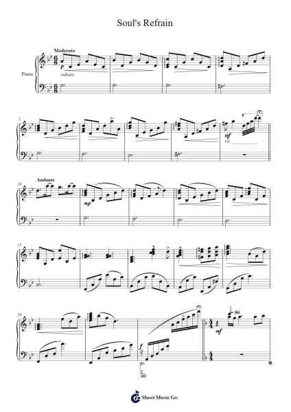 Soul's Refrain Sheet Music by Yoko Takahashi-Arr.Mollwalsh Dinions