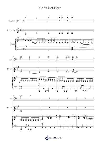 God's Not Dead Sheet Music by Ludre Doddphia-Arr.Latbel Conler