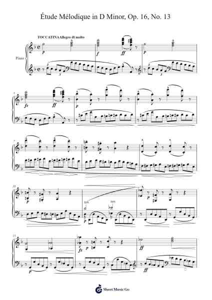 Étude Mélodique in D Minor, Op. 16, No. 13 Sheet Music by Stephen Heller-Arr.Mickmin