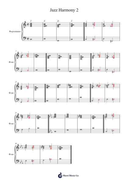 Jazz Harmony 2 Sheet Music by Сергей Щетников-Arr.Haycah Touthale