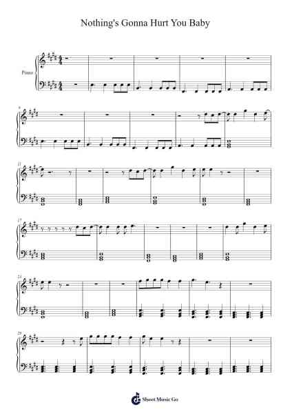 Nothing's Gonna Hurt You Baby Sheet Music by Cigarettes After Sex-Arr.Stowemon