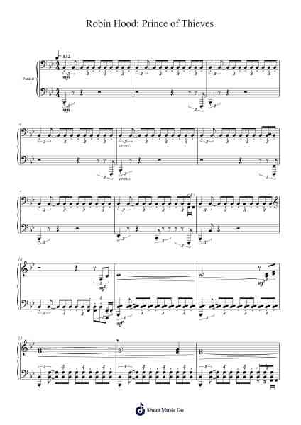 Robin Hood: Prince of Thieves Piano Solo Sheet Music by Michael Kamen-Arr.Yvettenat Iveshall