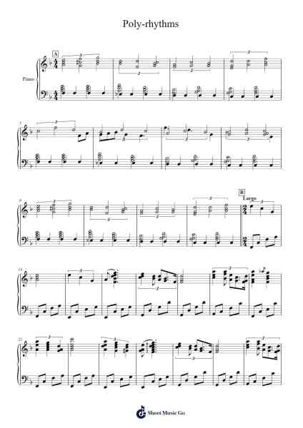Poly-rhythms Sheet Music by Thebadsonicgame-Arr.Gwenpritt Chillor