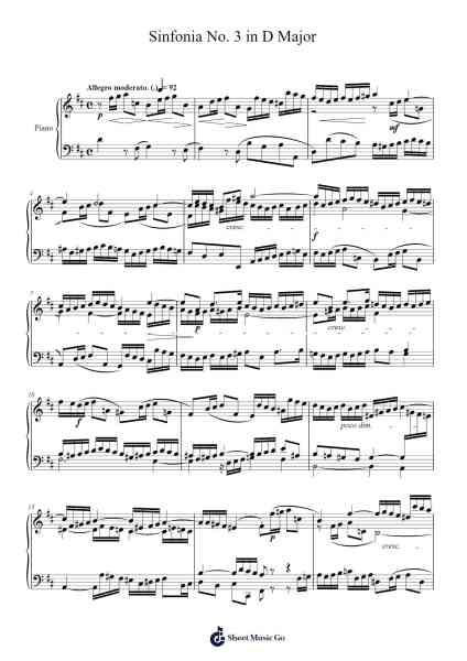 Sinfonia No. 3 in D Major, BWV 789