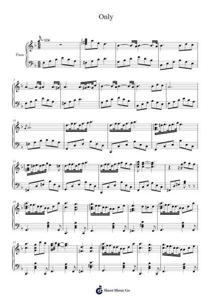 Only Sheet Music by Lee Hi-Arr.Ocsy