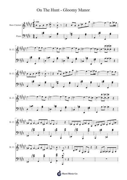 Luigi's Mansion: On The Hunt - Gloomy Manor Sheet Music by Anonymous-Arr.Egbeau