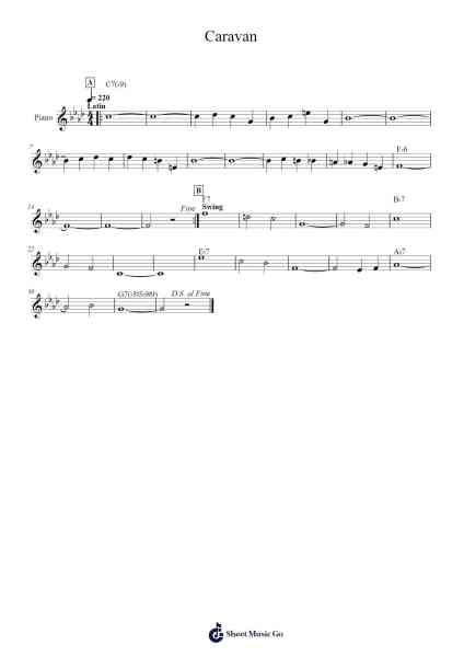 Caravan Sheet Music by Juan Tizol/Duke Ellington-Arr.Pumens Faulkgrant