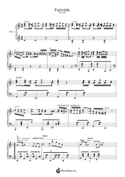 Fairytale Sheet Music by Doe-Arr.Taypeare Rolius