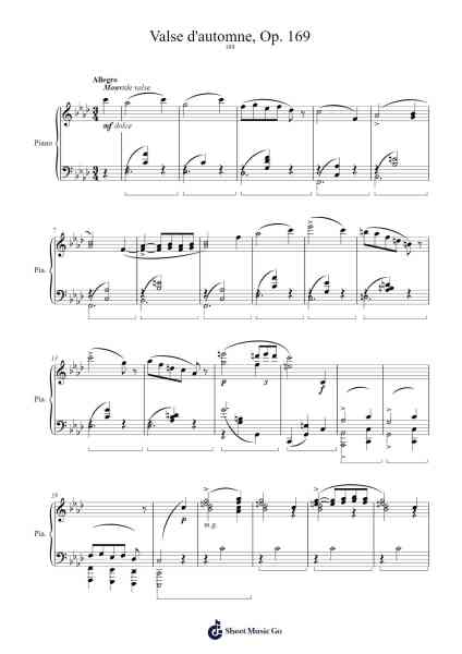 Valse d'automne, Op. 169 Sheet Music by Cécile Chaminade-Arr.Hamclaire