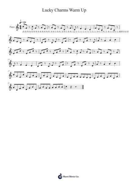 Lucky Charms Warm Up Sheet Music by The Moldy Peaches-Arr.Geward Mansloyd