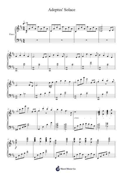 Adeptus' Solace Sheet Music by Yu-Peng Chen-Arr.Fredmew Steinbin