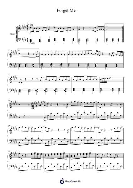 Forget Me Sheet Music by Lewis Capaldi-Arr.Keyjean Leighmuel
