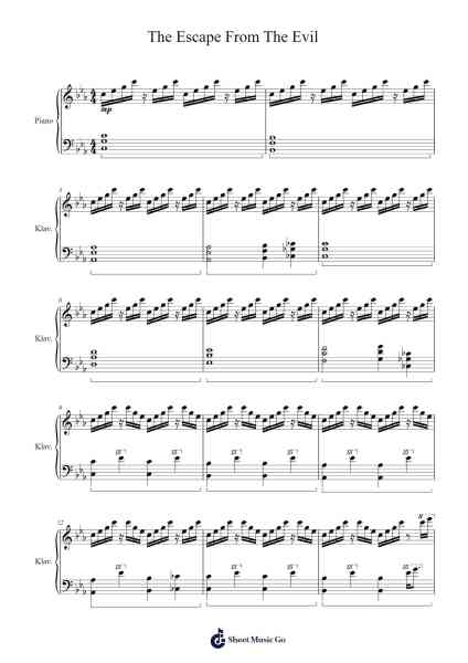 The Escape From The Evil Sheet Music by Leonardo M. Brandt-Møller-Arr.Vefrank Graseph