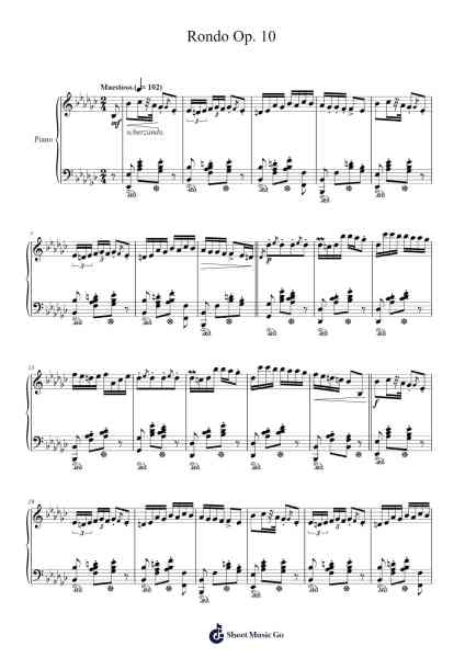 Rondo Op. 10 Sheet Music by thanatouch/Thomas Liu-Arr.Thodoreien