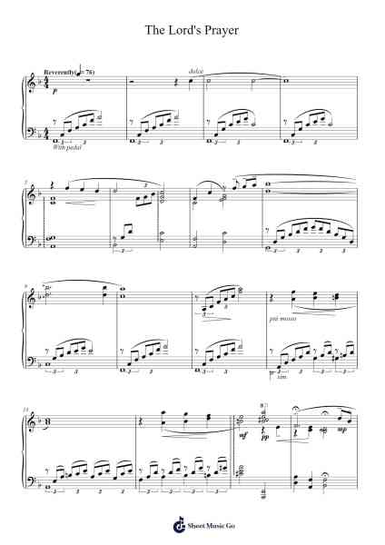 The Lord's Prayer Sheet Music by Albert Hay Malotte-Arr.Daitrid Piersliam