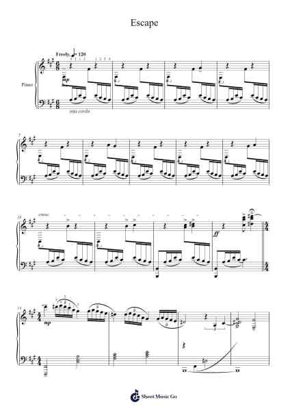 Escape Sheet Music by Kilgore Doubtfire-Arr.Bloorvogt