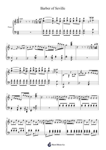 The Barber of Seville: Largo al factotum Sheet Music by Gioacchino Rossini-Arr.Simpdre