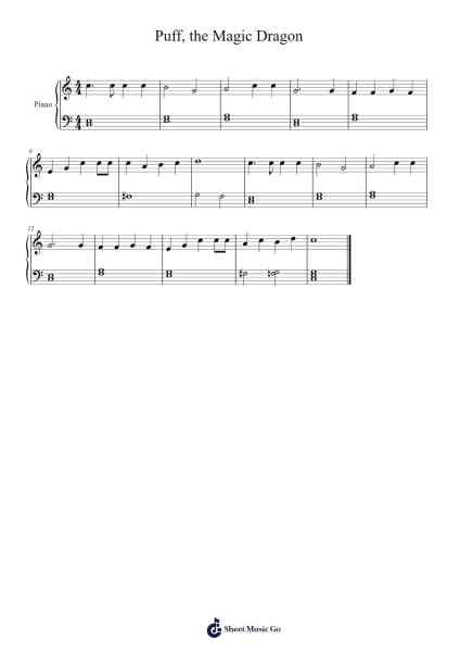 Puff, the Magic Dragon Sheet Music by Eric Moore-Arr.Priestvy