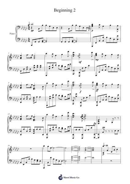 Beginning Sheet Music by C418-Arr.Gemten Churhy