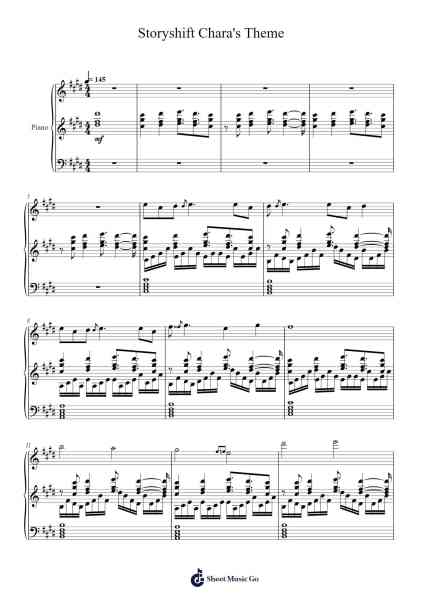 Storyshift Chara's Theme Sheet Music by Levi and Dystherial-Arr.Oryet Zosoll
