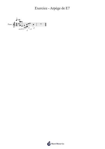 Exemple - Exercice - Arpège de E7 Sheet Music by Paul Lassey-Arr.Kyletus Stanchloe