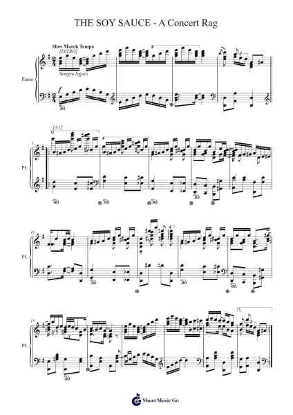 THE SOY SAUCE - A Concert Rag Sheet Music by Misc tunes-Arr.Rhyspont