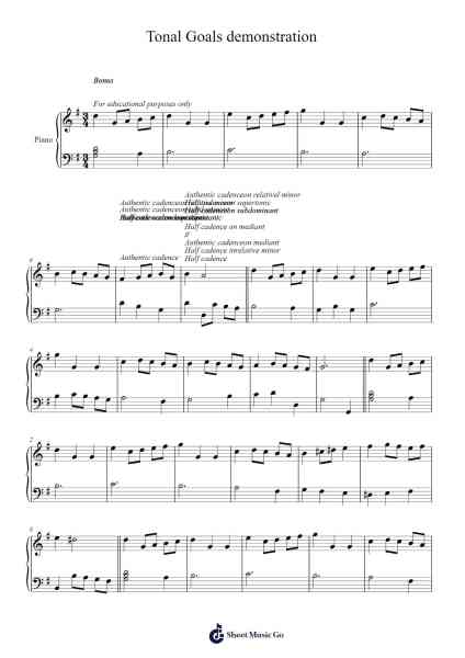 Tonal Goals demonstration Sheet Music by Cabob-Arr.Shirdel