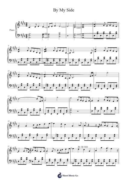 By My Side Sheet Music by David Choi-Arr.Herkyle