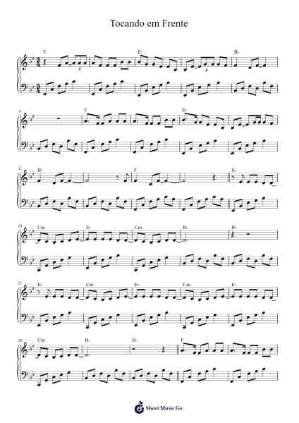 Tocando em Frente Sheet Music by Almir Sater-Arr.Harjo