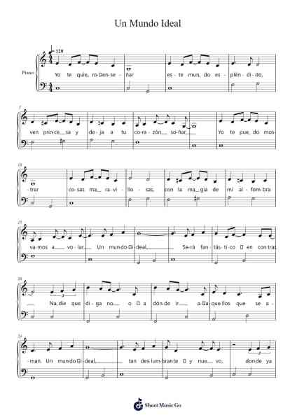 Un Mundo Ideal Sheet Music by Alan Menken-Arr.Dempron Jacbess