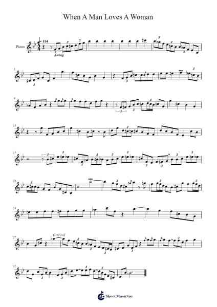 When A Man Loves A Woman Sheet Music by Benny Benack III-Arr.Louieby
