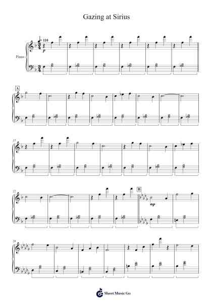 Gazing at Sirius Sheet Music by Rei Kondoh/Hiroshi Morishita-Arr.Yedle Adelo