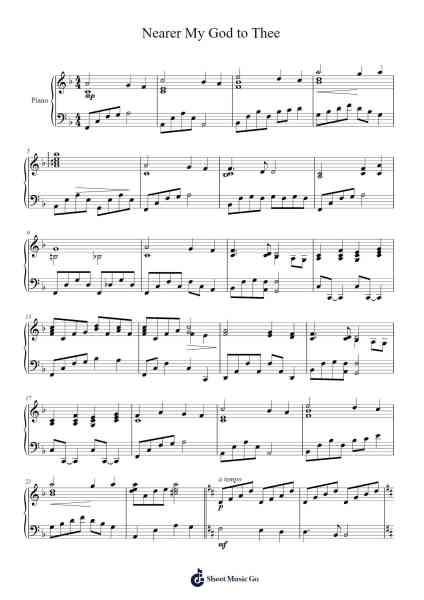 Nearer My God to Thee Sheet Music by Lowell Mason-Arr.Melra Consmer