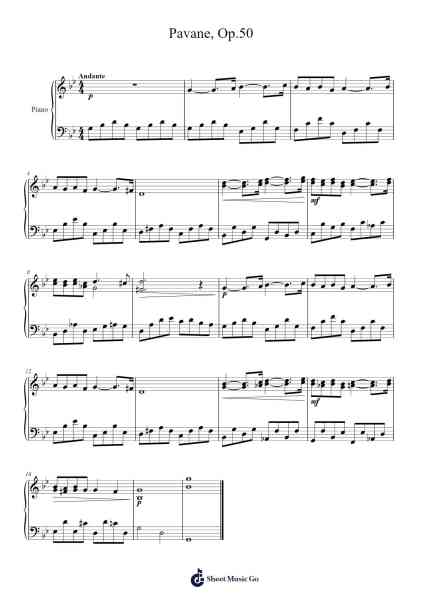 Pavane, Op. 50 Sheet Music by Gabriel Fauré-Arr.Brownegill Orbel