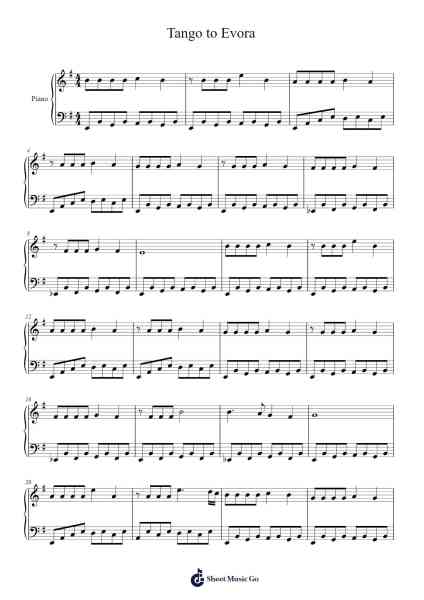Tango to Evora Sheet Music by Loreena McKennitt-Arr.Shamens Xedric