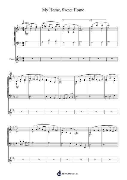 My Home, Sweet Home Sheet Music by Nobuo Uematsu-Arr.Blycarr