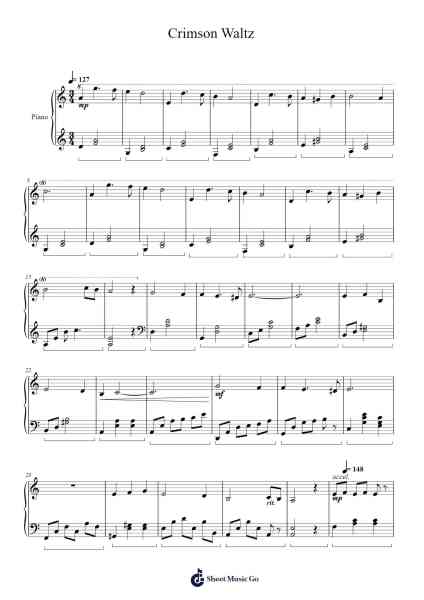 Crimson Waltz Sheet Music by Roylaine-Arr.Blairharte Titess
