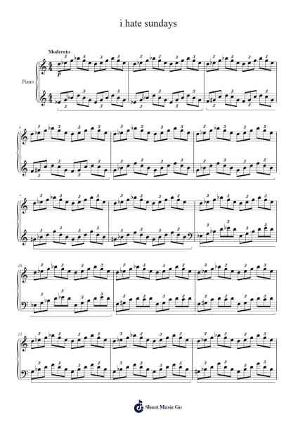I Hate Sundays Sheet Music by Annkirk Fmore-Arr.Windict