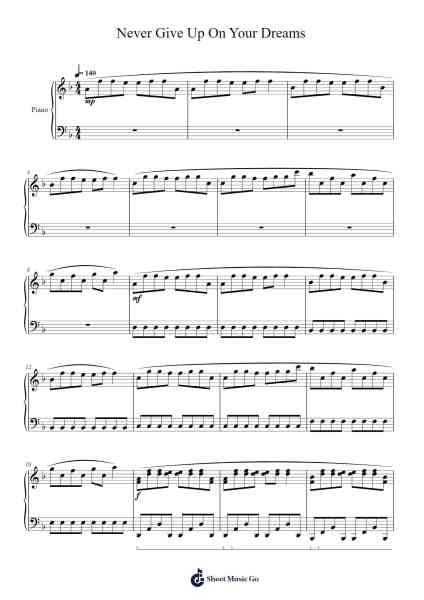 Never Give Up On Your Dreams Sheet Music by Thomas Bergersen-Arr.Wordfoe Hymar