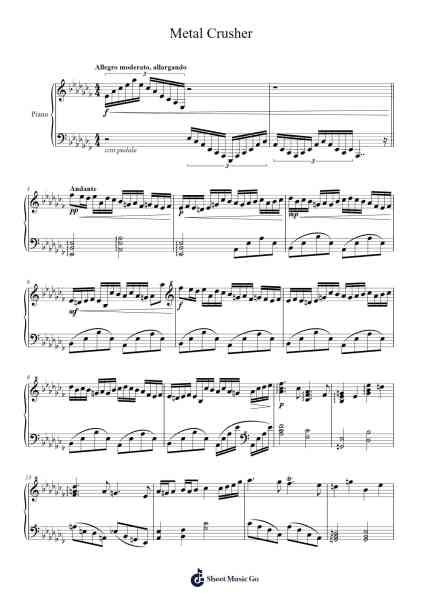 Metal Crusher (Classical ReMix) Sheet Music by Toby Fox-Arr.Gibger Burnsleif