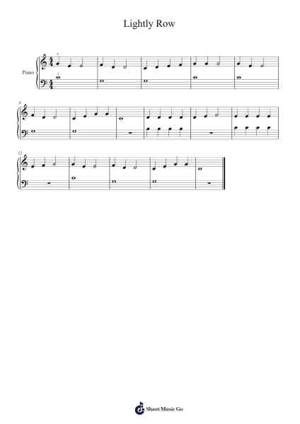 Lightly Row Sheet Music by Stasharp Dobton-Arr.Thodorece