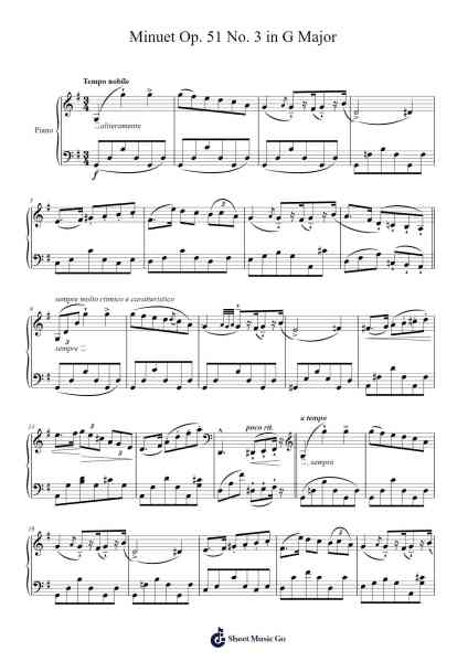 Minuet Op. 51 No. 3 in G Major Sheet Music by Charles-Valentin Alkan-Arr.Wyann Ianli