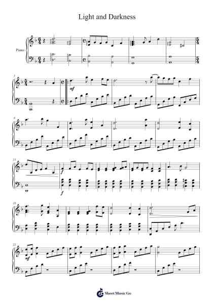 Light and Darkness Sheet Music by Hickstodd Joycedrich-Arr.Ferwis Jerlin