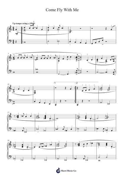 Come Fly With Me Sheet Music by James Van Heusen/Sammy Cahn-Arr.Lanhy