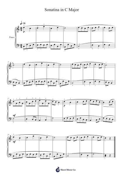 Sonatina in C Major Sheet Music by Darbriel-Arr.Harruth
