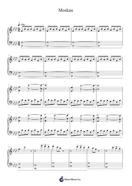 Moskau Notenblatt von Dschinghis Khan-Arr.Wildbias